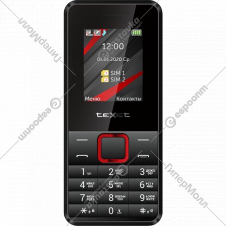 Мобильный телефон «Texet» TM-207, черный