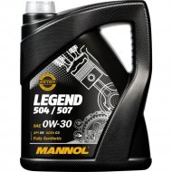 Масло моторное «Mannol» 7730 Legend 504/507 SAE 0W-30 Api SN, 5 л