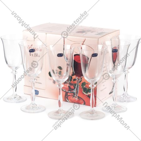 Набор бокалов для вина «Bohemia Crystal» Angela, 40600/350, 6 шт, 350 мл