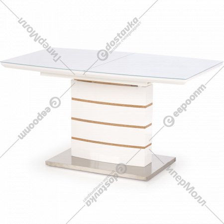 Обеденный стол «Halmar» Toronto, раскладной, белый/золотой дуб