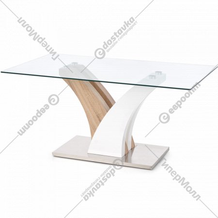 Обеденный стол «Halmar» Vilmer, дуб сонома/белый