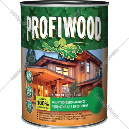 Защитно-декоративный состав «Profiwood» для древесины, орегон, 2.5 л