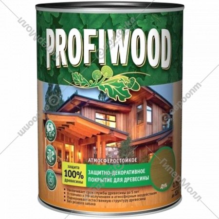 Защитно-декоративный состав «Profiwood» для древесины, орех, 2.5 л