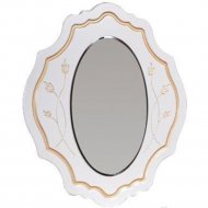 Зеркало «Мебель-КМК» Мелани 1, КМК 0434.5-01, белый металлик 1/золото