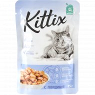 Корм для кошек «Kittix» с говядиной, 85 г