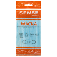 

Маска мед."SENSE"(одноразова,№5, 3-х сл)