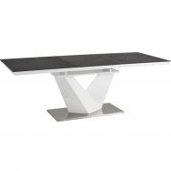 Обеденный стол «Signal» Alaras II 120, раскладной, черный/белый лак