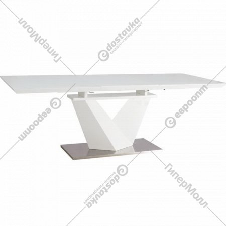 Обеденный стол «Signal» Alaras III, раскладной, белый лак/белый