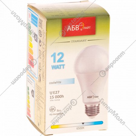 Лампа светодиодная «АБВ Лайт» A60 12W E27 6500К