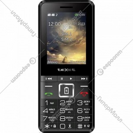 Мобильный телефон «Texet» TM-D215, 127243, черный/красный