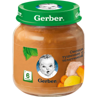 

ДП "ГЕРБЕР" (Овощи с телятиной) 130г