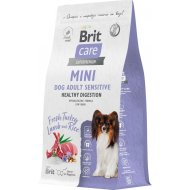 Корм для собак «Brit» Care Adult Mini Sensitive Healthy Digestion, индейка/ягненок, 1.5 кг