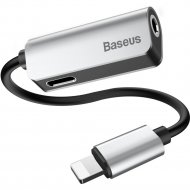 Адаптер «Baseus» L32 IP Male to 3.5mm+IP Female Adapter Black/silvery, CALL32-0S