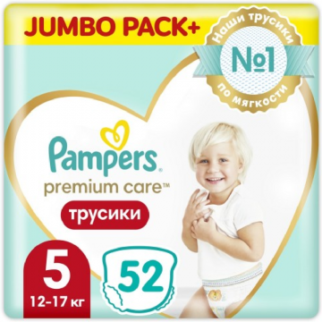 Подгузники-трусики «Pampers» Premium Care, 12-17 кг, 52 шт