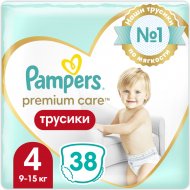 Трусики-подгузники детские «Pampers» Premium Care Econom, размер 4, 38 штук