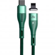 Кабель «Baseus» Zinc Magnetic Safe Fast Charging Data Type-C to IP PD 20W, Green, CATLXC-06, 1 м
