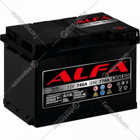 Автомобильный аккумулятор «ALFA battery» Hybrid R, AL 77.0, 77 А/ч