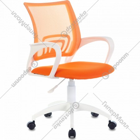 Кресло офисное «Бюрократ» CH-W 695NLT, TW-38-3 оранжевый/TW-96-1 белый