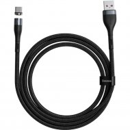 Кабель «Baseus» Zinc Magnetic Safe Fast Charging Data USB to Type-C 5A, Gray+Black, CATXC-NG1, 1 м