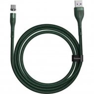 Кабель «Baseus» Zinc Magnetic Safe Fast Charging Data USB to Type-C 5A, Green, CATXC-N06, 1 м