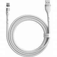 Кабель «Baseus» Zinc Magnetic Safe Fast Charging Data USB to Type-C 5A, White, CATXC-N02, 1 м