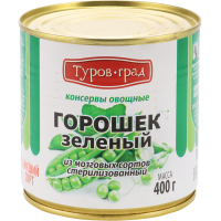 

Горошек зел."ТУРОВ"(консерв,в/с,ж/б)400г
