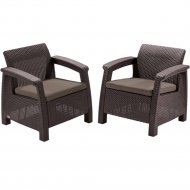 Комплект мебели «Allibert» Corfu II Duo, коричневый