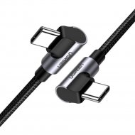 Кабель «Ugreen» Angled USB-C Aluminum Case with Braided, US323, Black, 70529, 1 м