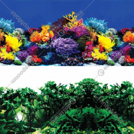 Декорация для аквариума «Laguna AQUA» Обитатели рифа/Джунгли, 300х600 мм, 74064089