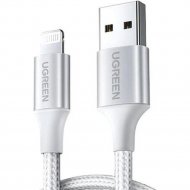 Кабель «Ugreen» Lightning to USB Alu Case with Braided, US199, Silver 60163, 2 м