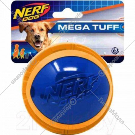 Игрушка для собак «Nerf» Мегатон, Мяч, синий/оранжевый, 53955 10 см