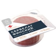 Колбаса варено-копченая «Сервелат Финский» нарезка, высший сорт, 250 г