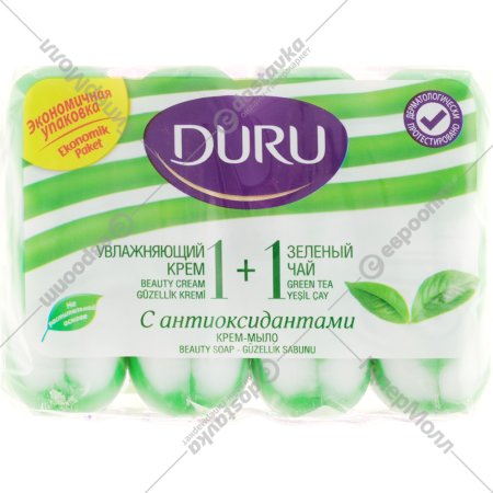Крем-мыло «Duru» зеленый чай, 1+1, 4х80 г