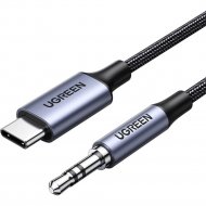 Кабель «Ugreen» Round USB-C Audio M/M Aluminum Shell, AV143, Deep Gray, 30633, 1 м