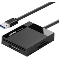 Картридер «Ugreen» USB 3.0 to TF/SD/MS/CF 3.0 All-in-One Card Reader, CR125, space gray, 30333