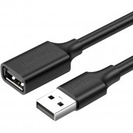 Кабель «Ugreen» USB 2.0 A Male to A Female, US103, Black, 10317, 3 м
