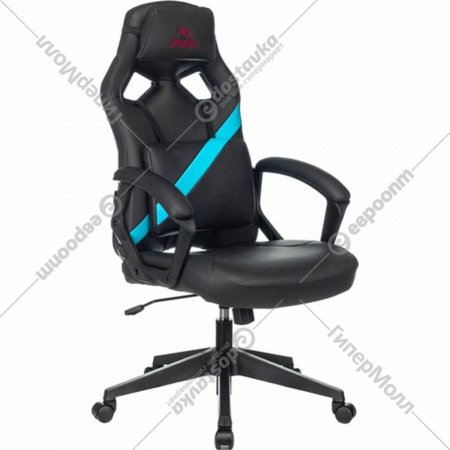 Кресло геймерское «Бюрократ» Zombie Driver, черный/голубой
