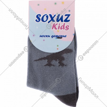 Носки детские «Soxuz» 501-Print, серый/динозавры