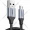 Кабель «Ugreen» USB 2.0 A to Micro USB Nickel Plating Aluminum Braid, US290, Black, 60403, 3 м