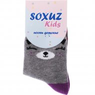 Носки детские «Soxuz» 501-Print, серо-фиолетовый/мордочка