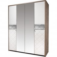 Шкаф для одежды «Мебель-КМК» 4Д Кристал, КМК 0650.8, дуб юкон/белый