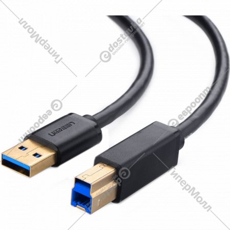 Кабель «Ugreen» USB 3.0 AM to BM Print Cable US210, Black 10372, 2 м
