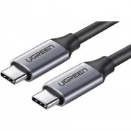 Кабель «Ugreen» USB 3.1 Type C Male to Type C Male Nickel Plating Aluminum Shell, US161, Gray, 50751, 1.5 м