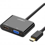 Адаптер «Ugreen» HDMI To VGA+HDMI+3.5mm Converter CM101, 40744