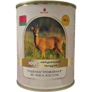 Консервы мясные стерилизованные МиТЕОС Тушеная Трофейная из косули высшего сорта, 96%, 338 г