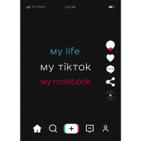 

Блокнот"MY LIFE MY TIKTOK MYNOTEBOOK"(м)
