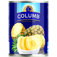 

Ананасы "COLUMB" (ломтики,с/с) 565г