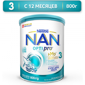 На­пи­ток мо­лоч­ный сухой «Nestle» NAN 3 Optipro, для детей от 12 ме­ся­цев, 800 г
