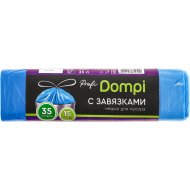 Мешки для мусора «Dompi» с завязками, 35 л, 15 шт