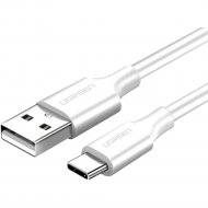 Кабель «Ugreen» USB-A 2.0 to USB-C Nickel Plating Aluminum Braid, US288, White, 60132, 1.5 м
